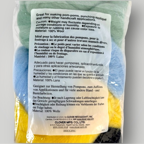 Clover Natural Wool Roving Assortment 2.8oz - Picture 4 of 5